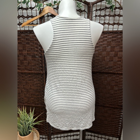 Decree White and Black Striped Shirt Top - Picture 8 of 11